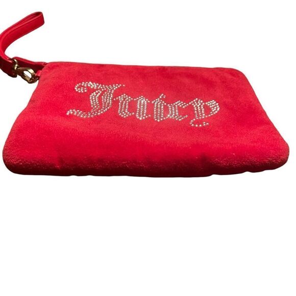 Juicy Couture Women's Girls Mini Wristlet W/ Juicy Rhinestones Red Purse JCB2004 - Picture 4 of 6